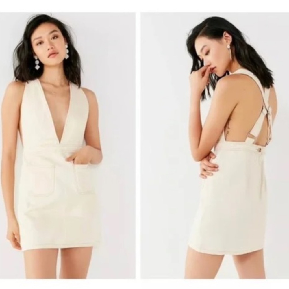 BDG (Urban Outfitters) Light Cream Jean Overall 100% Cotton Dress. Size:8